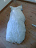 "Max" stuffed animal made of fabric softener sheets